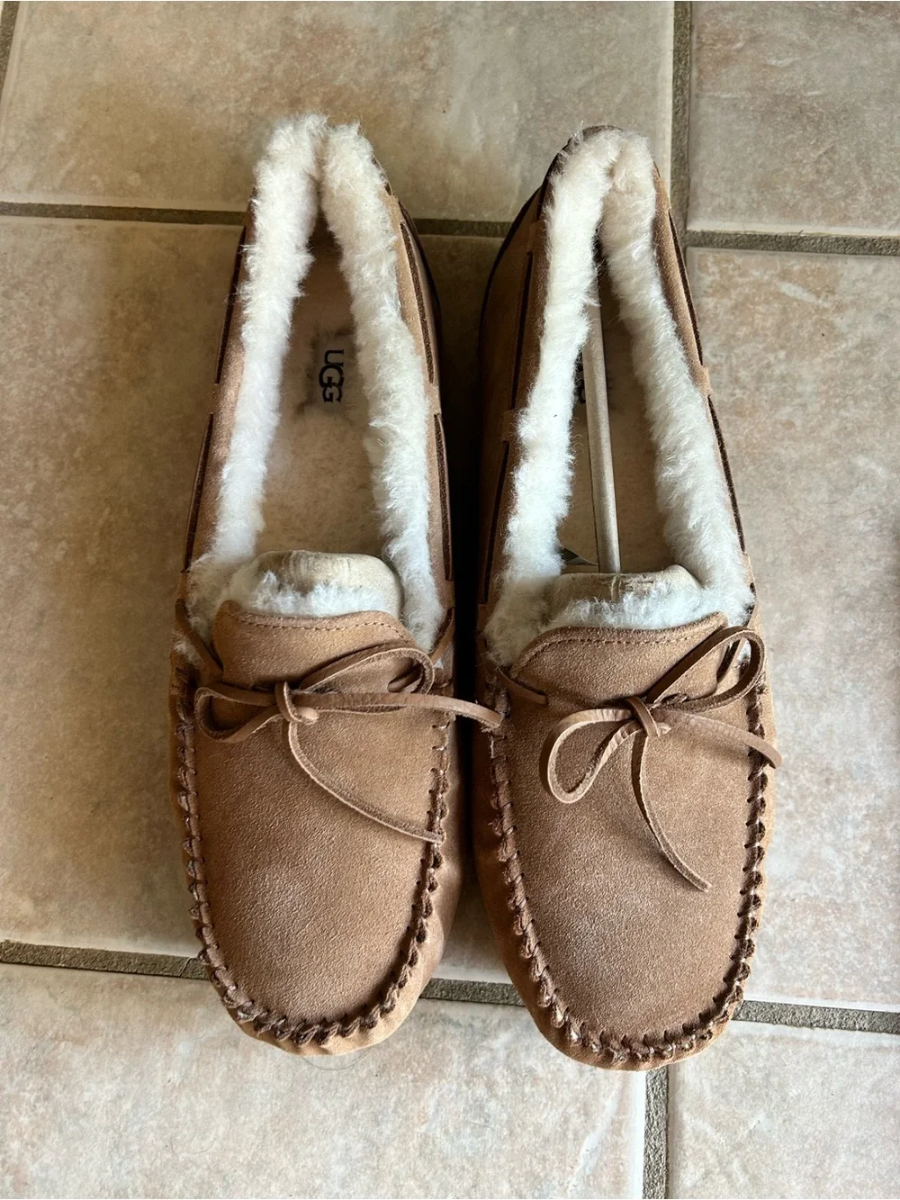 UGG Men’s Chestnut Suede Lined Moccasin Slippers